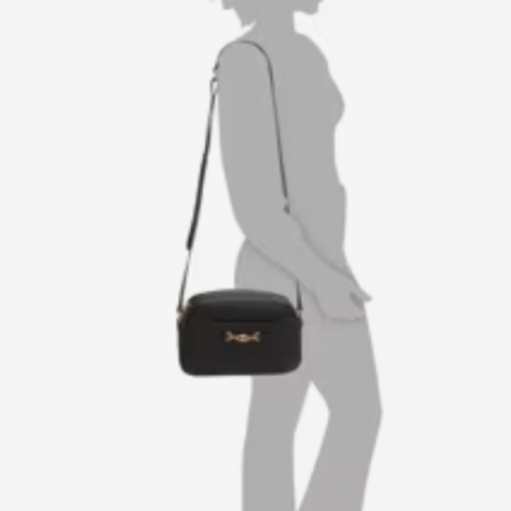 Sam Edelman Black Crossbody Bag with Gold Accents - Picture 4 of 4